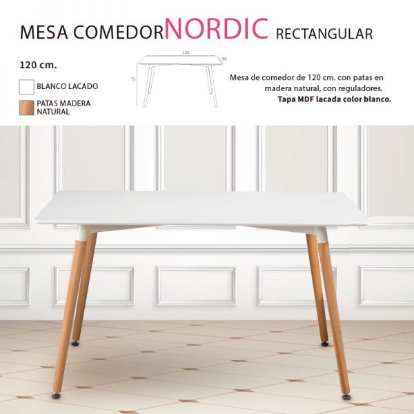 mesa-comedor-nordic-rectangular-con-tapa-lacada-y-patas-madera-natural-del-fabricante-mobelworld