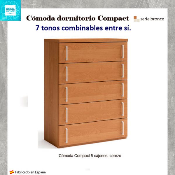 comoda-compact-de-5-cajones-serie-bronce-del-fabricante-lofer-home