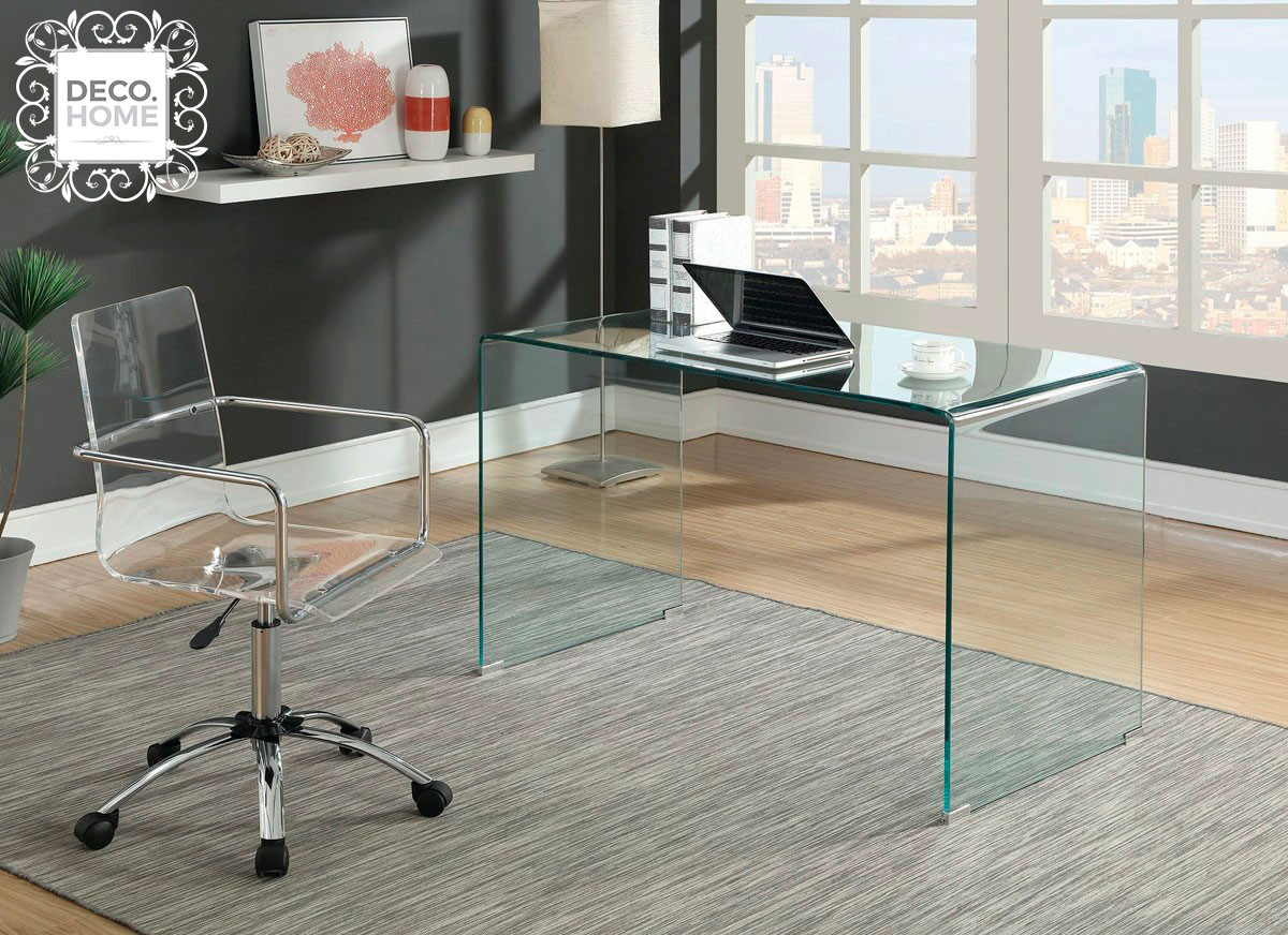 Mesa escritorio tapa de cristal