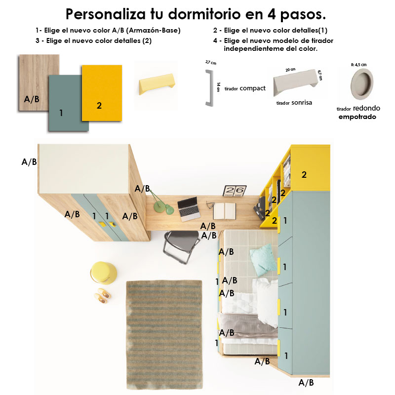 combinaciones-de-color-dormitorio-juvenil-con-cama-compacto-jy0007-del-fabricante-lofer-home