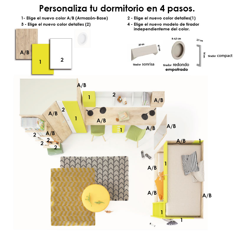 combinaciones-color-dormitorio-juvenil-con-litera-jy0033-del-fabricante-lofer-home