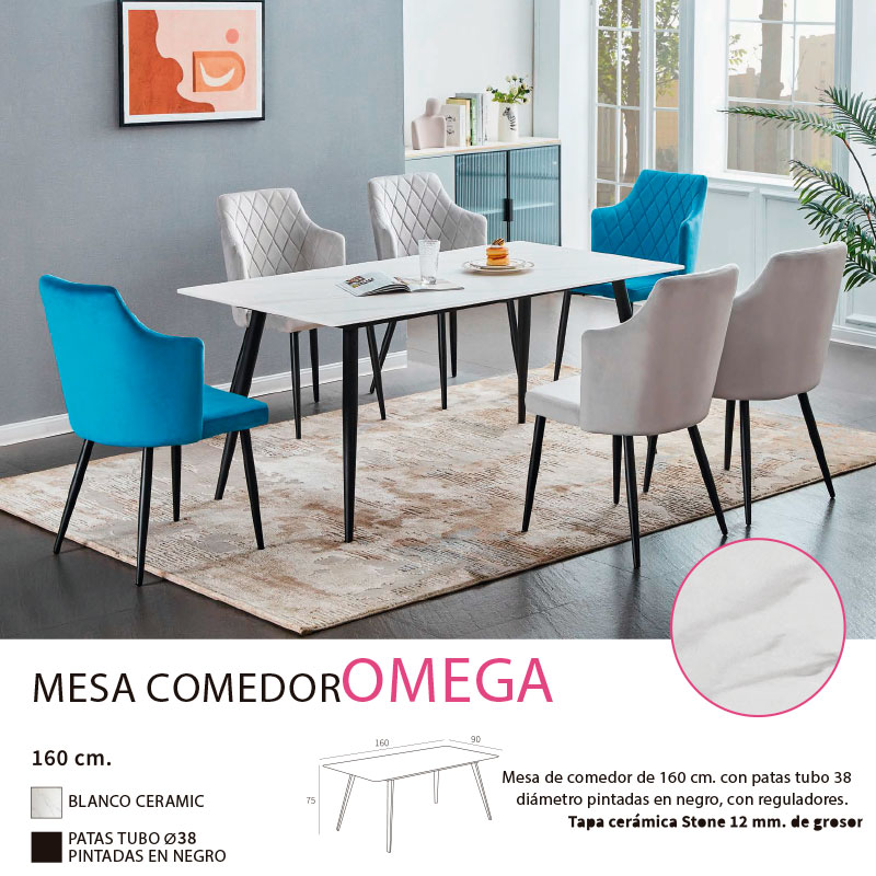 mesa-comedor-omega-con-tapa-ceramica-blanca-y-patas-metalicas-en-forma-de-aguja-de-mobelworld