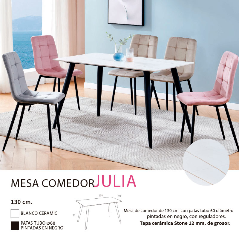 mesa-comedor-julia-con-tapa-ceramica-blanca-y-vetas-marrones-patas-metalicas-del-fabricante-mobelworld